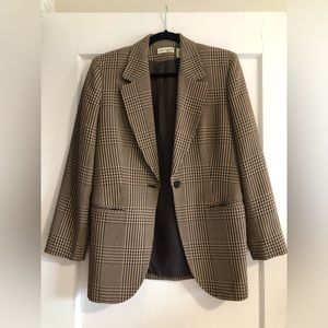 Vintage Ann Taylor Plaid Houndstooth Blazer